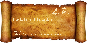 Ludwigh Piroska névjegykártya